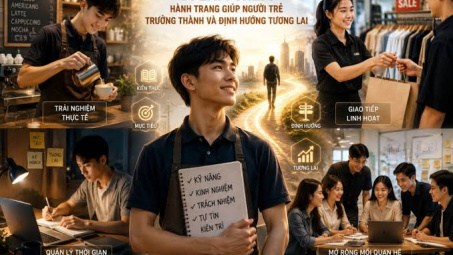 Khung lý thuyết về ảnh hưởng của hỗ trợ từ nhà quản lý đến ý định tiếp tục làm thêm của sinh viên
