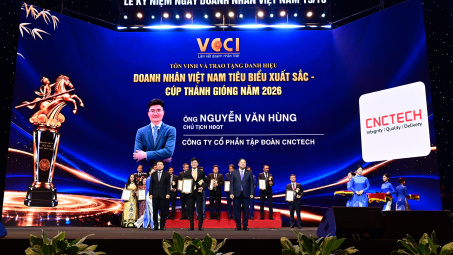 Chủ tịch Tập đoàn CNCTech Nguyễn Văn Hùng được tôn vinh trong Top 20 doanh nhân xuất sắc - Cúp Thánh Gióng 2026