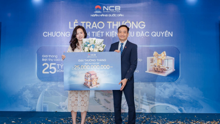 Ngân hàng NCB trao thưởng 65 tỷ đồng, tiếp tục hành trình quà tặng 338 tỷ đồng