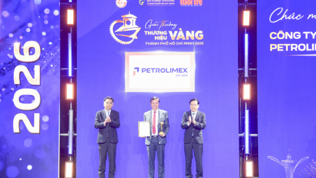Petrolimex Sài Gòn được vinh danh Thương hiệu Vàng TP.Hồ Chí Minh năm 2026