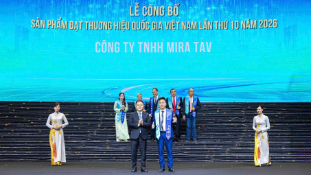 Mira pH9+ lần đầu tiên được công nhận đạt Thương hiệu quốc gia Việt Nam năm 2026: Dấu mốc trên hành trình xây dựng thương hiệu