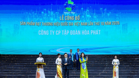 Hòa Phát 8 lần liên tiếp nhận chứng nhận Thương hiệu Quốc gia