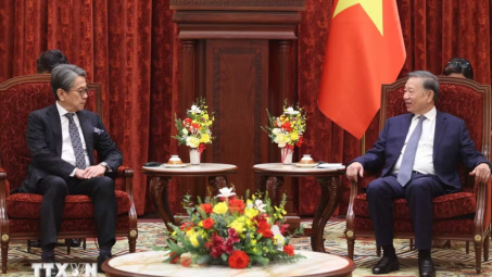 Tổng Bí thư, Chủ tịch nước Tô Lâm tiếp Chủ tịch Ngân hàng Hợp tác Quốc tế Nhật Bản
