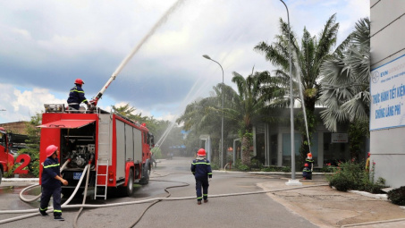 EVNGENCO2 phối hợp diễn tập phương án phòng cháy, chữa cháy và cứu nạn, cứu hộ năm 2026