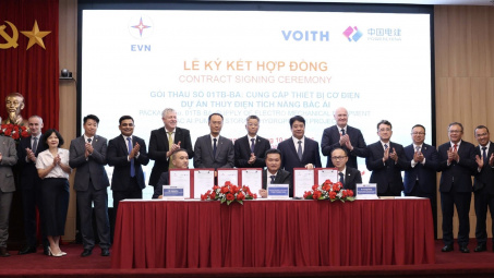 EVN ký hợp đồng thiết bị Thủy điện tích năng Bác Ái