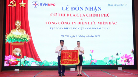 EVNNPC đón nhận Cờ thi đua của Chính phủ