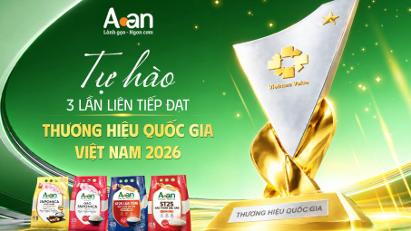 Gạo sạch A An 3 lần liên tiếp đạt Thương hiệu Quốc gia Việt Nam
