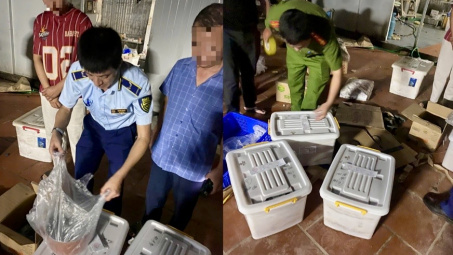 Hà Nội: Phát hiện hơn 300kg giò, chả và 26,5kg hàn the tại một cơ sở sản xuất