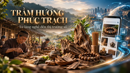 [Emagazine]  Trầm hương Phúc Trạch: Từ làng nghề đến thị trường số