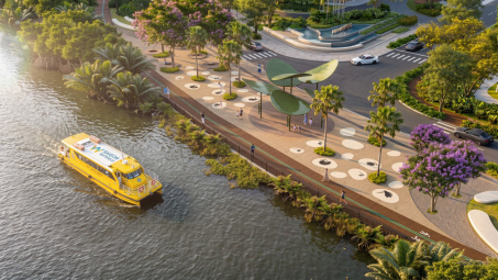 Palm City khởi công công viên và đường chạy bộ ven sông