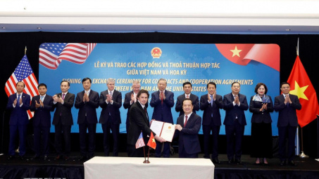 Tổng Bí thư Tô Lâm chứng kiến lễ ký và trao các thỏa thuận hợp tác Việt Nam - Hoa Kỳ