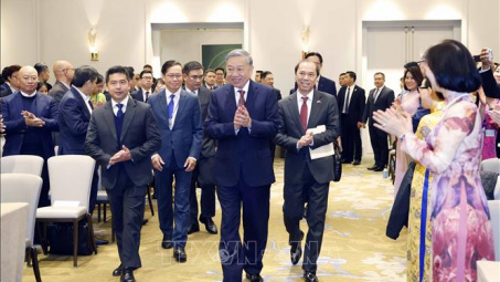 Tổng Bí thư Tô Lâm gặp gỡ bà con cộng đồng và các cơ quan đại diện Việt Nam tại Hoa Kỳ