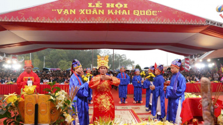 Lễ hội Vạn Xuân khai Quốc: Lan tỏa giá trị lịch sử dân tộc