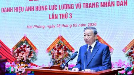 Phát biểu của Tổng Bí thư Tô Lâm tại Lễ đón nhận danh hiệu Anh hùng LLVTND của Quân chủng Hải quân
