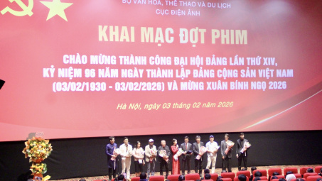Khai mạc đợt phim chào mừng thành công Đại hội Đảng lần thứ XIV và kỷ niệm 96 năm Ngày thành lập Đảng