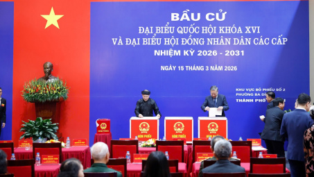 "Ngày hội non sông": Các đồng chí lãnh đạo Đảng, Nhà nước thực hiện quyền cử tri