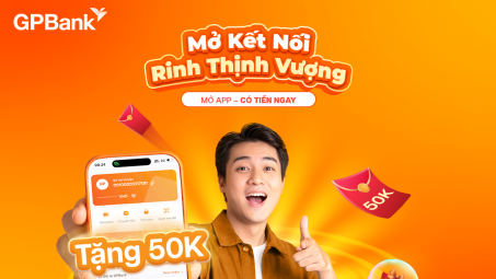 Ngân hàng GPBank triển khai ưu đãi hoàn tiền 50.000 đồng cho khách hàng thanh toán bằng mã QR