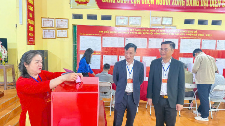 Thái Nguyên: Tỷ lệ cử tri đi bầu cử đạt 99,96%