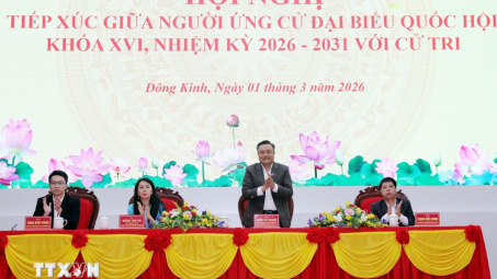 Lạng Sơn: Các ứng cử viên đại biểu Quốc hội khóa XVI tiếp xúc cử tri, vận động bầu cử