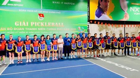 Giải Pickleball cán bộ Đoàn Thanh niên Chính phủ 2026: Sôi nổi, gắn kết, lan tỏa tinh thần rèn luyện