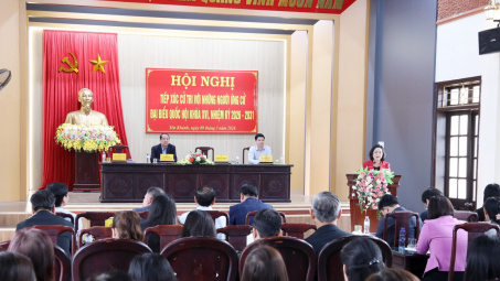 Ninh Bình: Những người ứng cử đại biểu Quốc hội khóa XVI tiếp xúc cử tri tại Yên Khánh