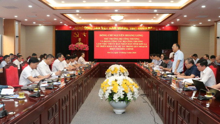 Thứ trưởng Nguyễn Hoàng Long làm việc với tỉnh Sơn La về việc thúc đẩy các dự án trong Quy hoạch điện VIII điều chỉnh