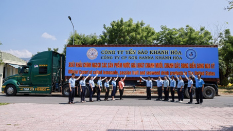 Sanna Khánh Hòa xuất khẩu thành công lô hàng nước giải khát đầu tiên sang Hoa Kỳ