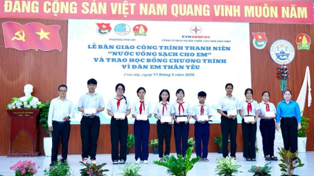 Công ty EPS bàn giao công trình thanh niên “Nước sạch cho em”