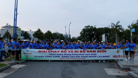Công ty Cổ phần Nhiệt điện Bà Rịa tổ chức giải chạy bộ hưởng ứng Tháng Công nhân năm 2026