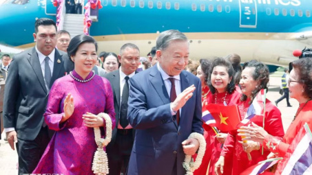 Tổng Bí thư, Chủ tịch nước Tô Lâm và Phu nhân bắt đầu thăm chính thức Thái Lan
