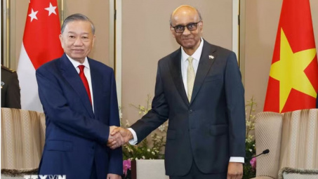 Tổng Bí thư, Chủ tịch nước Tô Lâm hội đàm với Tổng thống Singapore