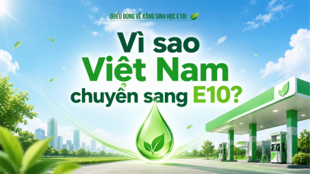 [Hiểu đúng về xăng E10] Vì sao Việt Nam chuyển sang xăng sinh học E10?