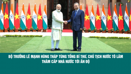 Bộ trưởng Bộ Công Thương Lê Mạnh Hùng tháp tùng Tổng Bí thư, Chủ tịch nước Tô Lâm thăm cấp Nhà nước tới Ấn Độ