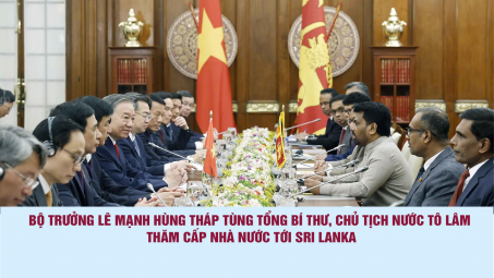 Bộ trưởng Lê Mạnh Hùng tháp tùng Tổng Bí thư, Chủ tịch nước Tô Lâm thăm cấp Nhà nước Sri Lanka