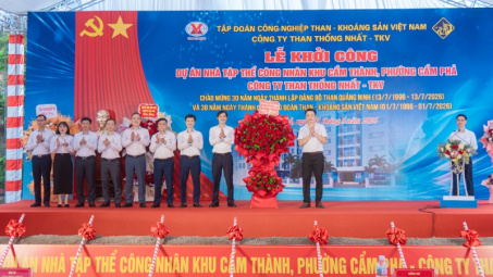 Than Thống Nhất: Khởi công dự án nhà tập thể công nhân khu Cẩm Thành, phường Cẩm Phả