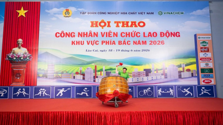 Gần 400 vận động viên tham gia Hội thao CNVCLĐ Vinachem khu vực phía Bắc năm 2026