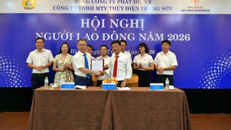Hội nghị NLĐ năm 2026 của Thủy điện Trung Sơn: Thống nhất các giải pháp thực hiện thắng lợi nhiệm vụ sản xuất kinh doanh