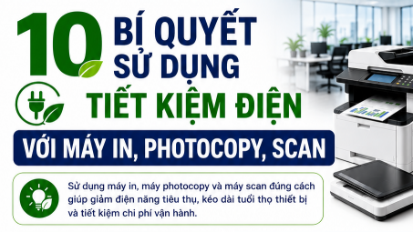 [TIẾT KIỆM ĐIỆN] 10 bí quyết sử dụng tiết kiệm điện với máy in, photocopy, scan