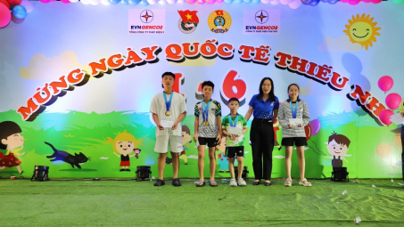 Sôi nổi Hội thao thiếu nhi EVNGENCO2 và chương trình vui Tết 1/6/2026