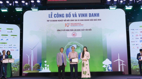 Phân lân nung chảy Văn Điển vào Top 10 Doanh nghiệp Đổi mới sáng tạo và Kinh doanh hiệu quả 2026