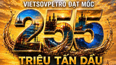 Vietsovpetro cán mốc 255 triệu tấn dầu khai thác từ Lô 09-1