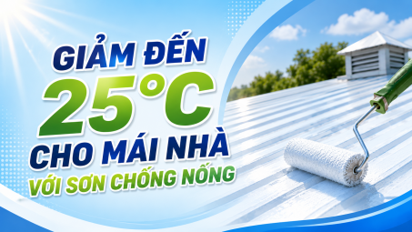 [TIẾT KIỆM ĐIỆN] Giảm đến 25 độ cho mái nhà với sơn chống nóng