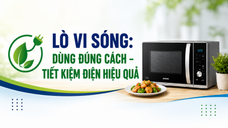 [TIẾT KIỆM ĐIỆN] Lò vi sóng: Dùng đúng cách - Tiết kiệm điện hiệu quả