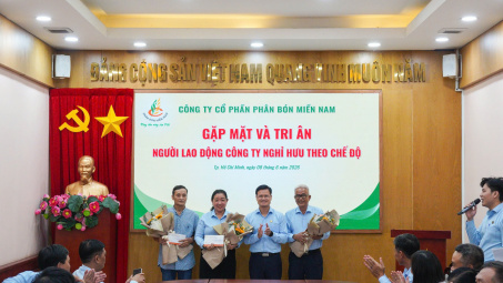 Phân bón Miền Nam tri ân người lao động nghỉ hưu, chúc mừng sinh nhật quý II/2026