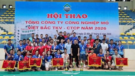 Tổng công ty Công nghiệp mỏ Việt Bắc TKV – CTCP tổ chức thành công Hội thao năm 2026
