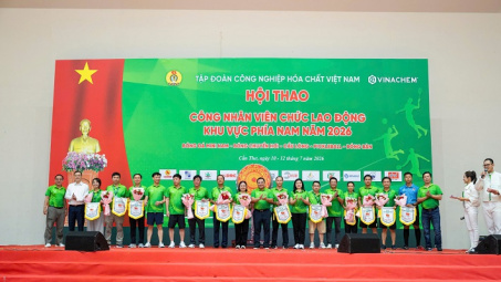 Hội thao CNVCLĐ Vinachem 2026 khu vực phía Nam: Lan tỏa tinh thần đoàn kết