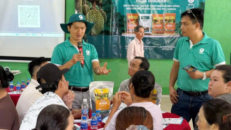 HUSK Việt Nam đồng hành cùng nhà nông với giải pháp cải tạo đất bền vững cho sầu riêng