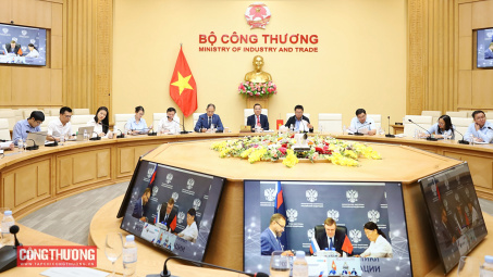 [CHÙM ẢNH] Thứ trưởng Nguyễn Hoàng Long làm việc trực tuyến với Thứ trưởng Bộ Năng lượng Liên bang Nga