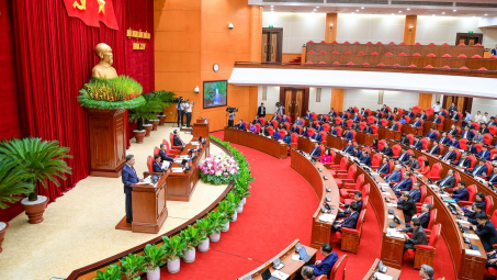 Thông cáo báo chí về ngày làm việc thứ hai Hội nghị Trung ương 3 khoá XIV