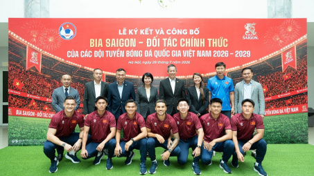 SABECO tiếp tục đồng hành cùng bóng đá Việt Nam giai đoạn 2026 - 2029